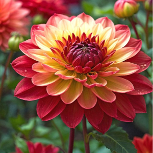 Георгин Оникс Найт купить по цене от 590р. в интернет-магазине «Посадика» с доставкой почтой в в Шебекиное и по всей России – [изображение №1].