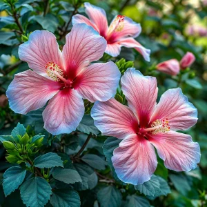 Гибискус садовый Тропикал Сан купить по цене от 293р. в интернет-магазине «Посадика» с доставкой почтой в в Шебекиное и по всей России – [изображение №1].